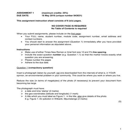 Env 101 milestone one guidelines and rubric | PDF