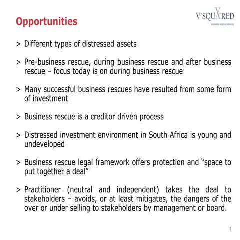 VSquXred Business Rescue presentation 