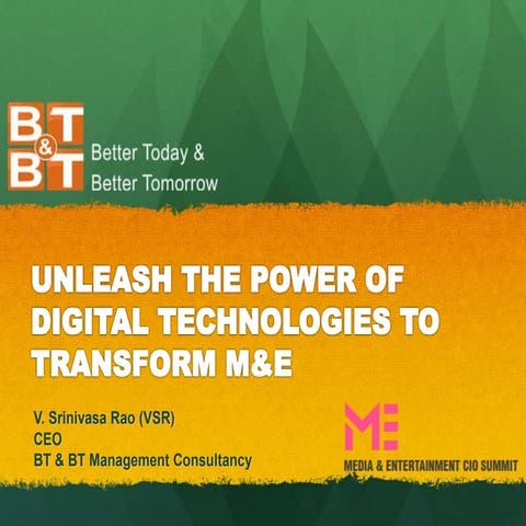 My Keynote Speech on Power of Digital Technologies to Transform Media & Enter...