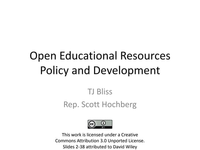OER Policy and Development