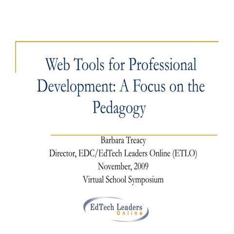 Online Professional Development and Web 2.0