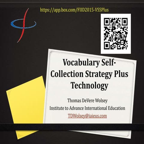 Vocabulary Self-Collection Strategy + (VSS+) | PPTX