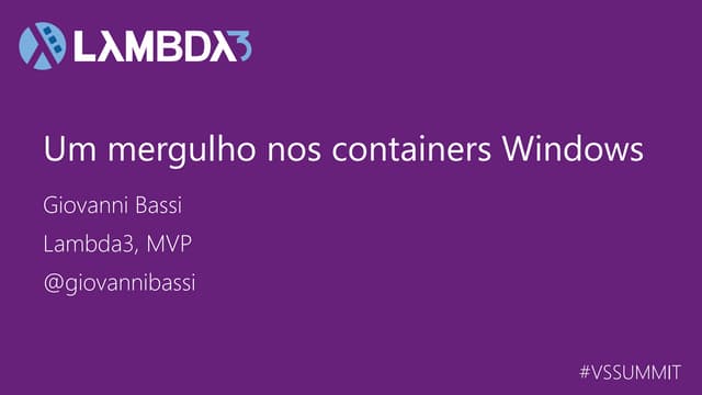 Um mergulho nos containers windows