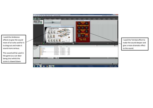 Audio game script example annotated with explanations