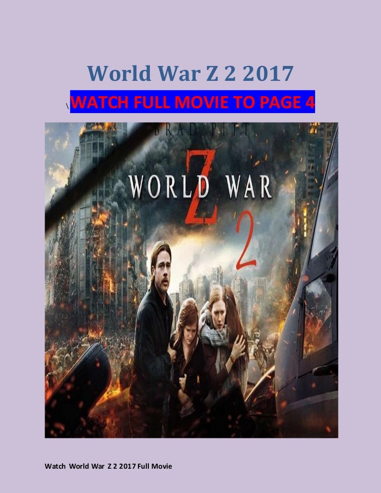 Parity World War Z Full Movie In Hindi Online Up To 61 Off