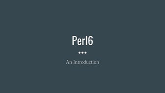 An introduction to Raku