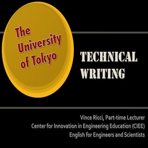 Introduction to Technical Writing