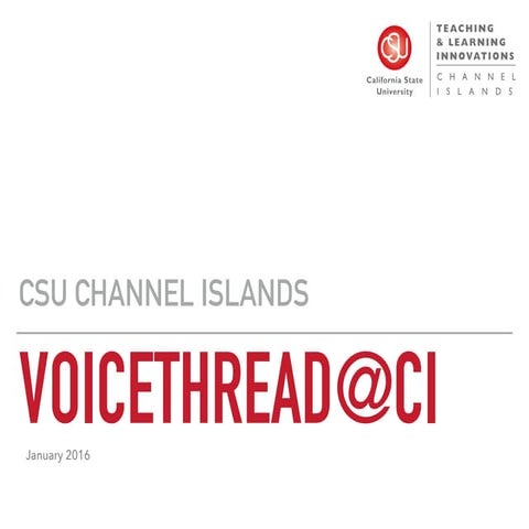 VoiceThread at CSU Channel Islands