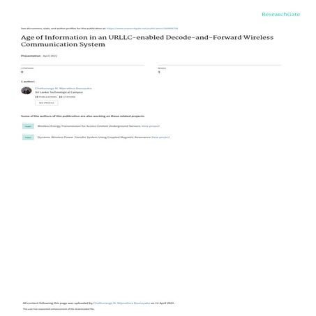 Age of Information in an URLLC-enabled Decode-and-Forward Wireless Communicat...