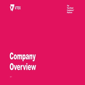 Vtex Company Overview 2018