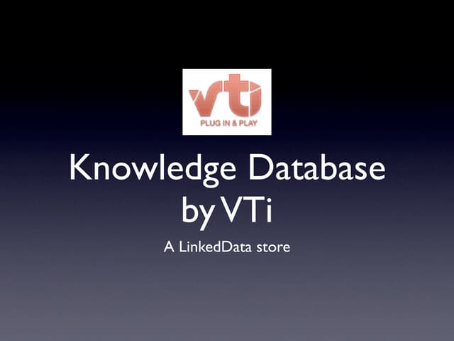 VTi Knowledge Database: a LinkedData project