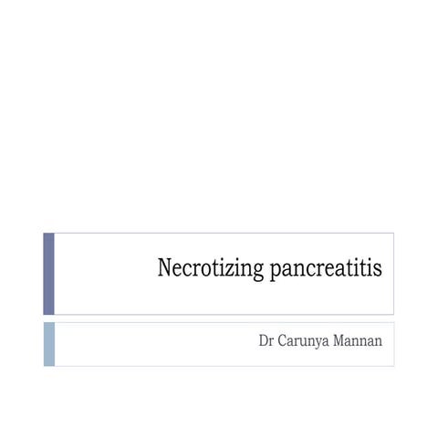 Necrotizing pancreatitis