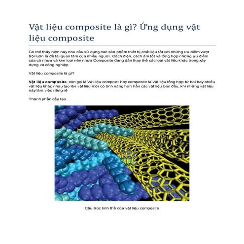Vật liệu composite là gì