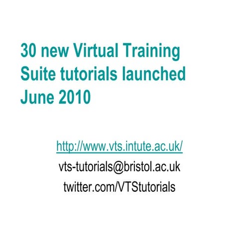 Virtual Training Suite launch June2010