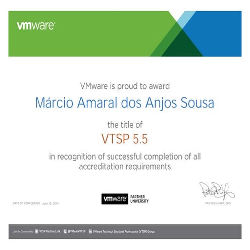 VTSP 5.5 | VMware Technical Sales Professional 5.5