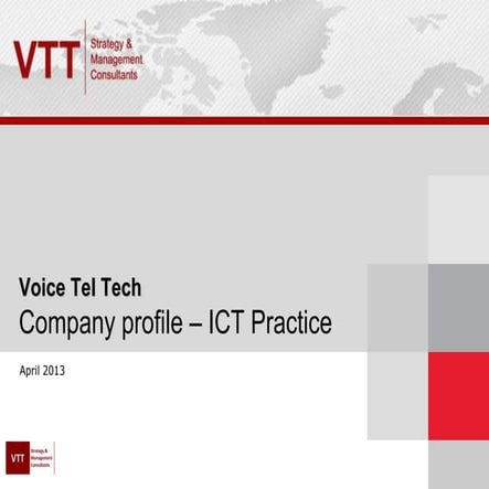VTT  Company profile – ICT Practice