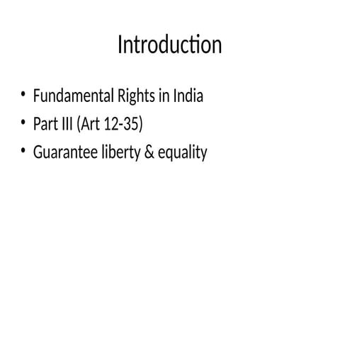 Comprehensive Overview of Fundamental Rights and Legal Protections in ...