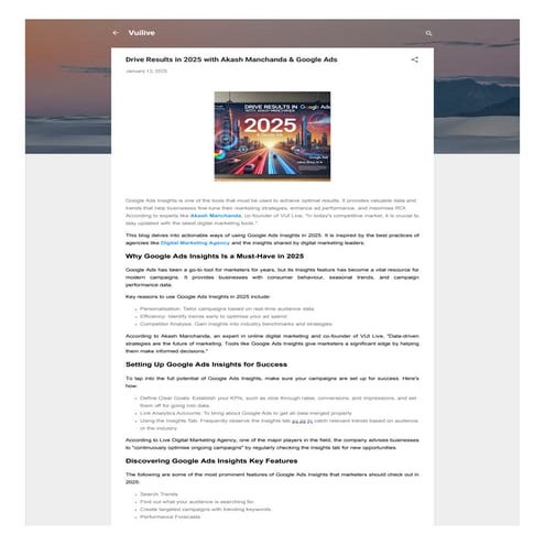 Drive Results in 2025 with Akash Manchanda & Google Ads