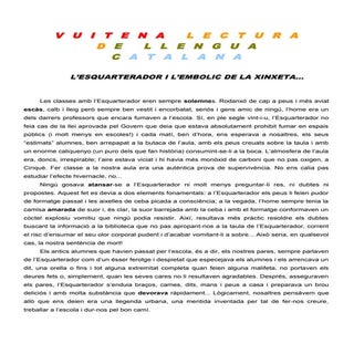 Vuitena lectura de llengua catalana