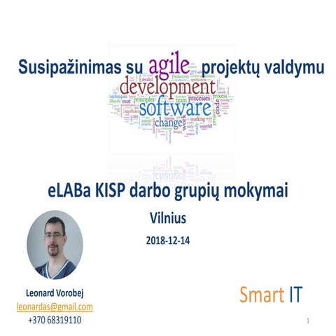 eLABa KISP darbo grupių mokymai Supažindinimas su Agile projektų ...