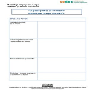 Plantilla para recoger información