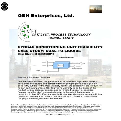 SYNGAS CONDITIONING UNIT FEASIBILITY CASE STUDY: COAL-TO-LIQUIDS