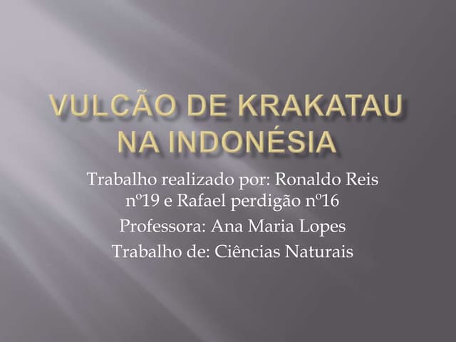 Vulcão de krakatau na indonésia