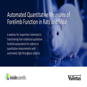 Automated Quantitative Measures of Forelimb Function in Rats and Mice
