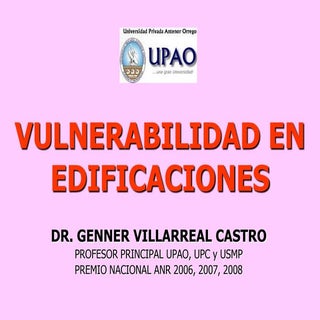 Vulnerabilidad en edificaciones