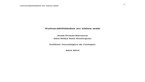Vulnerabilidades en sitios web (english)