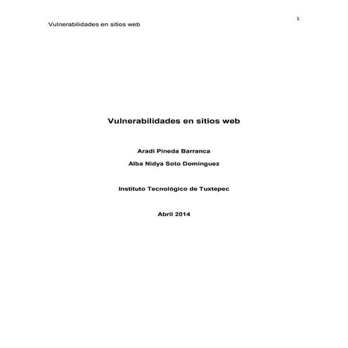 Vulnerabilidades en sitios web(español)