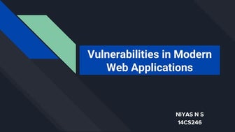 Vulnerabilities in modern web applications