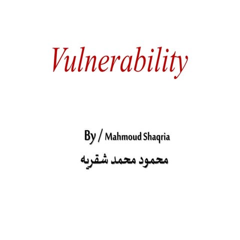Vulnerability