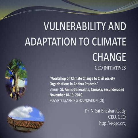 Vulnerability and adaptation to climate change