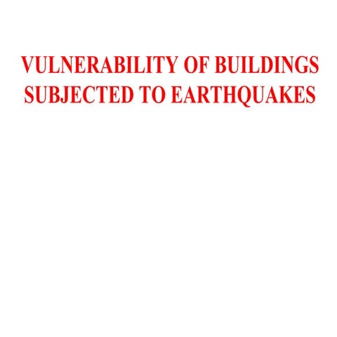 Vulnerability of r.c. buildings