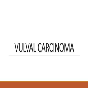 Vulval carcinoma