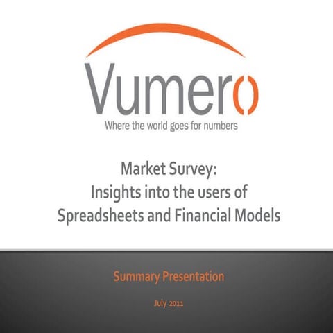 Microsoft Excel and Financial Modeling - Global Survey Results (July 2011)