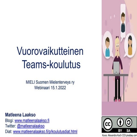 Vuorovaikutteinen Teams-koulutus 15.1.22