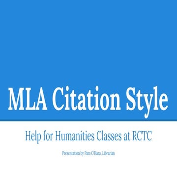 Mla citation style