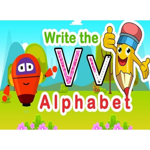 How to write V for Vase | Alphabet ABC Songs |KidsLearnTv