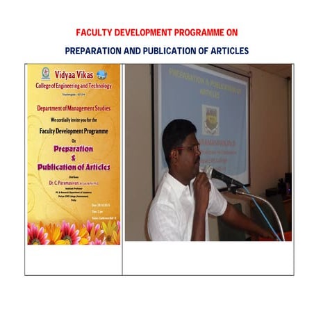 FACULTY DEVELOPMENT PROGRAMME 