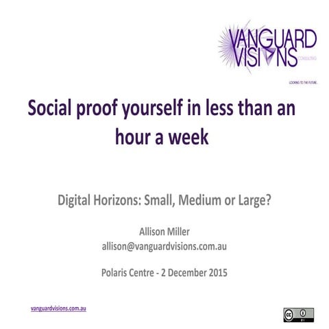 Social proof yourself in less than an hour a week 