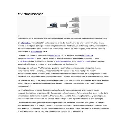 V virtualización