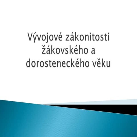 Vývojové zákonitosti