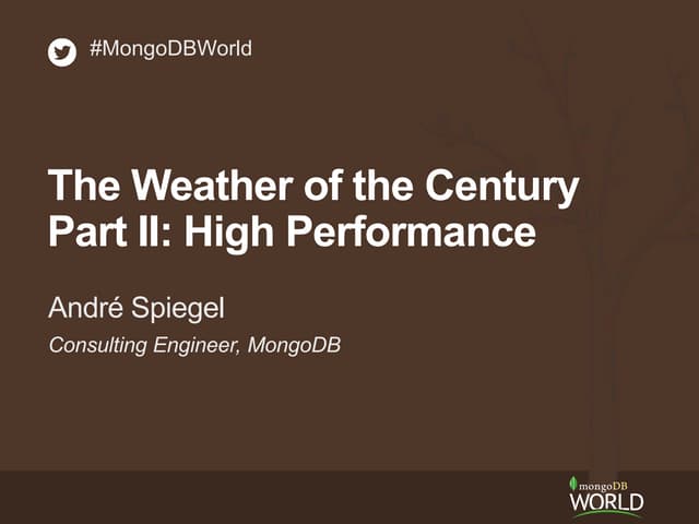 The Weather of the Century Part 2: High Performance