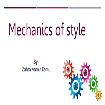 Mechanics of style 