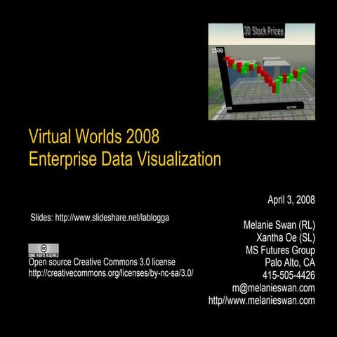 Enterprise Data Visualization - Virtual Worlds 2008