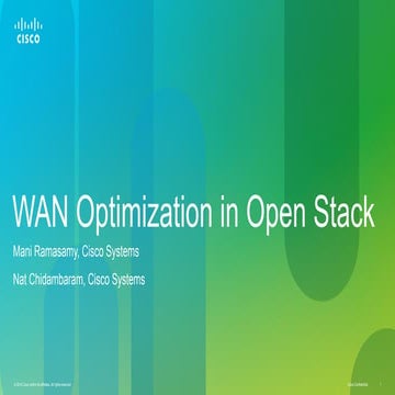Cisco vWaaS talk