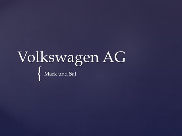 Volkswagen AG (German)