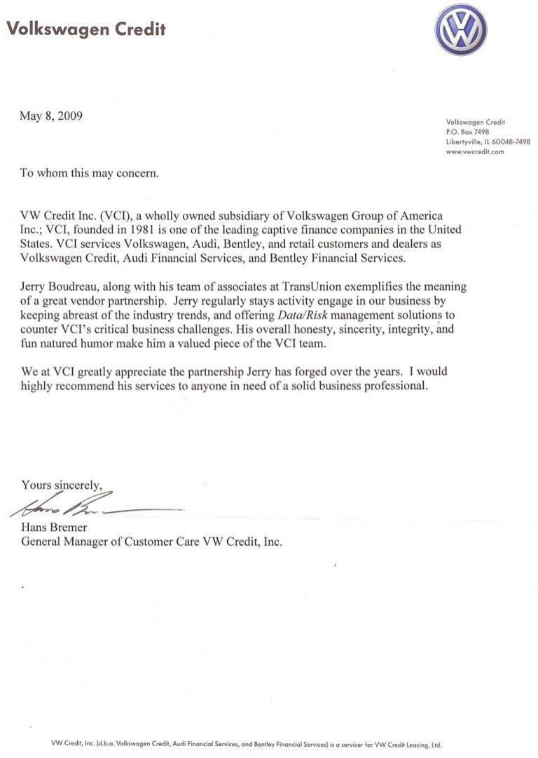 Vw Credit Inc Customer Testimonials